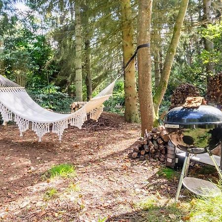 Luxe-Avontuur In Een Romantische Cabin In Het Bos Stekene Exteriör bild